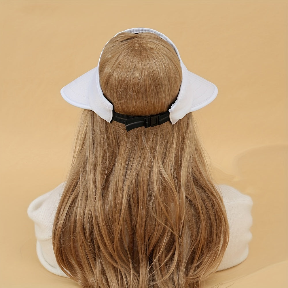 Women's Wide Brim Visor Hat Outdoor UV Protection Beach Sun Hat