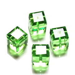 6mm Cube Crystal Glass Spacer Beads for Jewelry Making