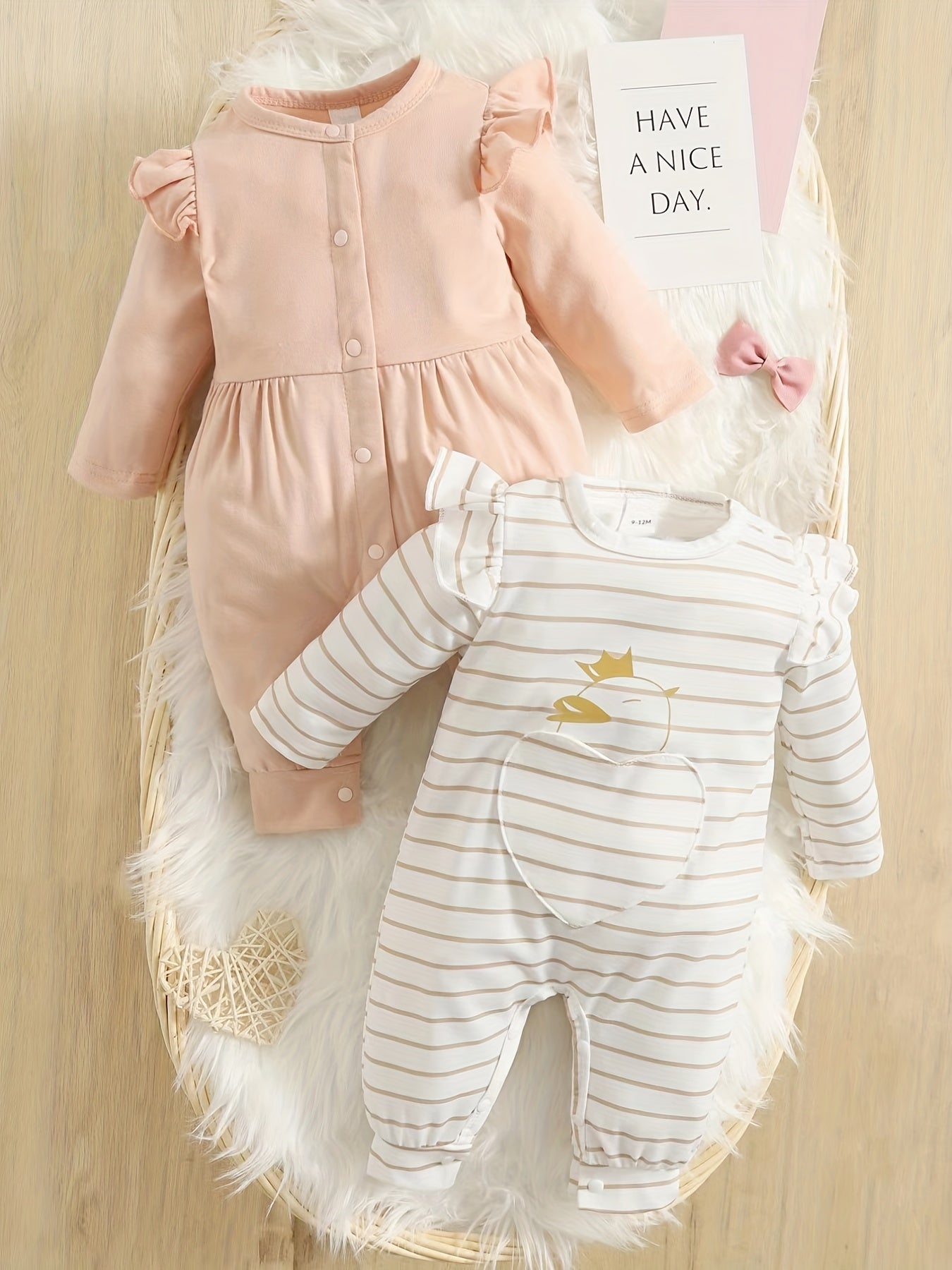 Infant Baby Jumpsuit Set Long Sleeve Rompers