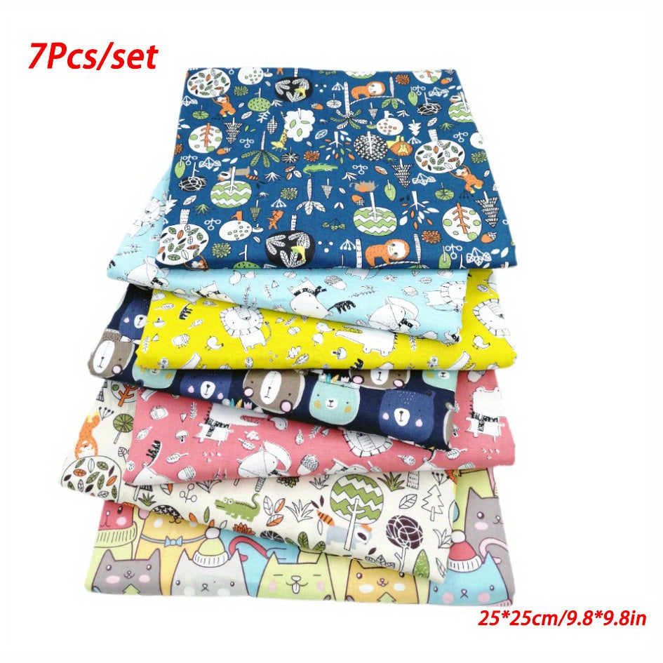 7pcs Multicolor Patchwork Fabric Cotton Sewing Quilting Material