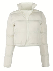 Women's Zipper Warm Puffer Jacket for Winter Hiking Ski