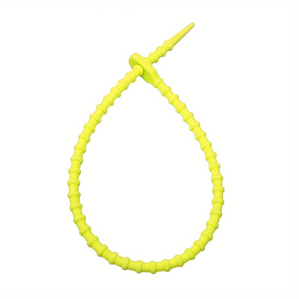 5 Silicone Reusable Zip Ties Cable Ties Straps Cord Keeper Organizer