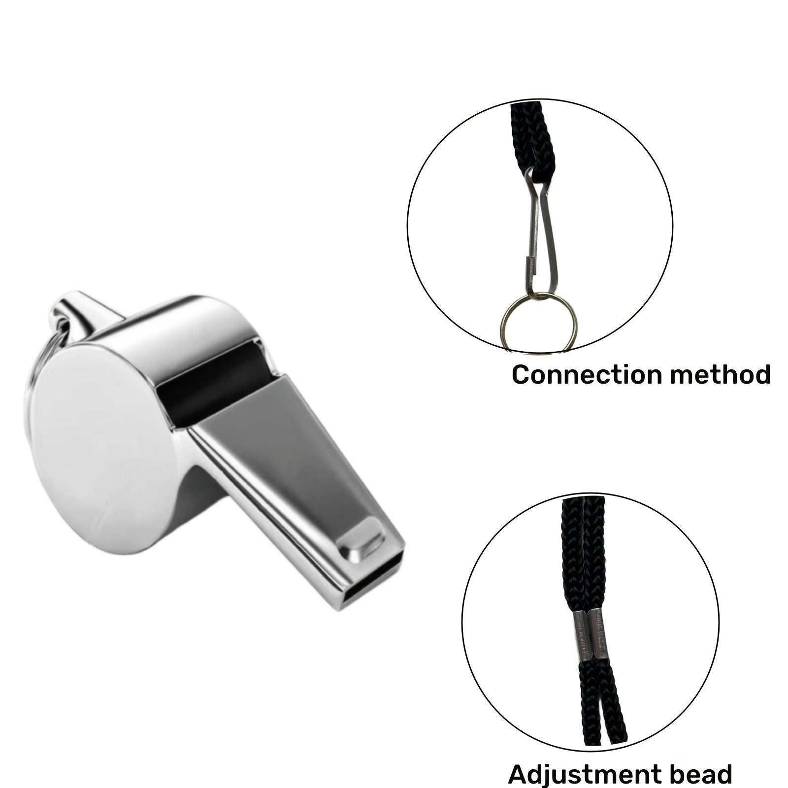 Stainless Steel Sports Whistle - Loud, Clear, Durable