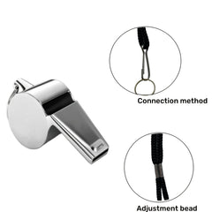 Stainless Steel Sports Whistle - Loud, Clear, Durable
