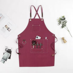 Denim Canvas Apron w/ Pocket for Kitchen, Cafe, Florist - Home Use Kitchen Tools