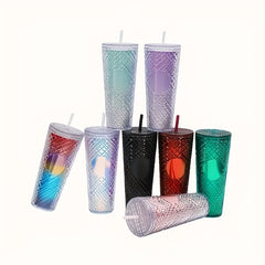 BPA-Free Tumbler Cup Sports Water Bottle with Straw