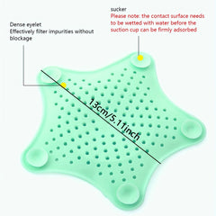 5 11inch Star TPR Floor Drain Cover Kitchen Bath Shower Sink Strainer Hair Filte