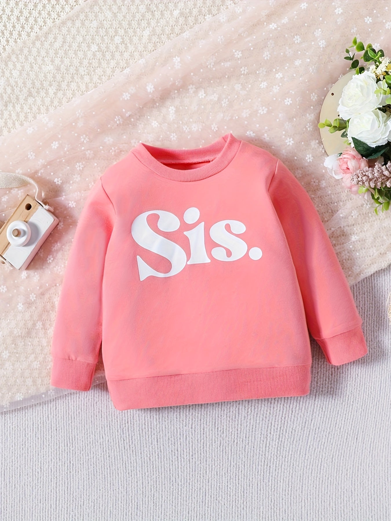 Infant Baby Girls Autumn Letter Print Sweatshirt Long Sleeve Pullover Tops