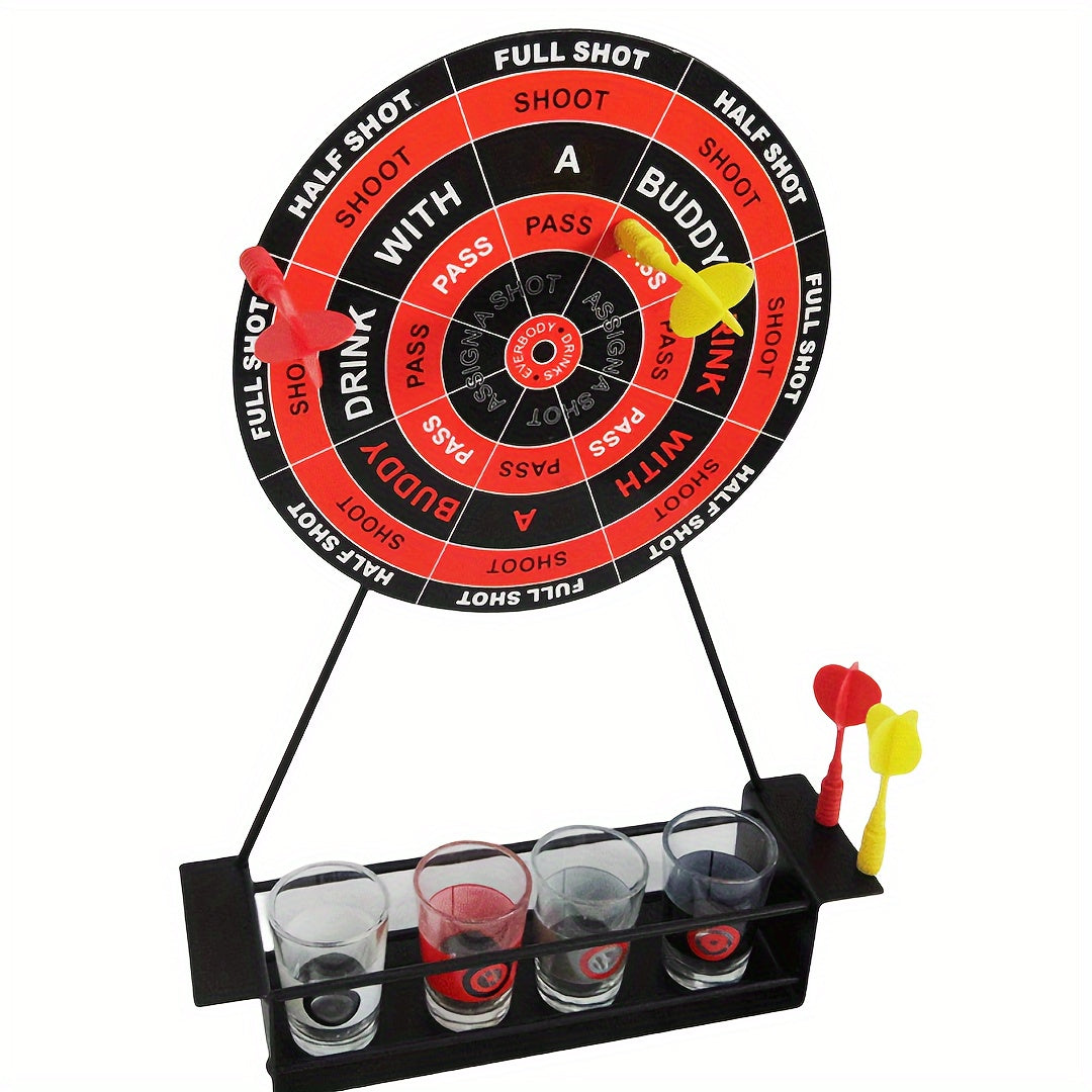 Mini Drinking Dart Set with Glass Cups for Party