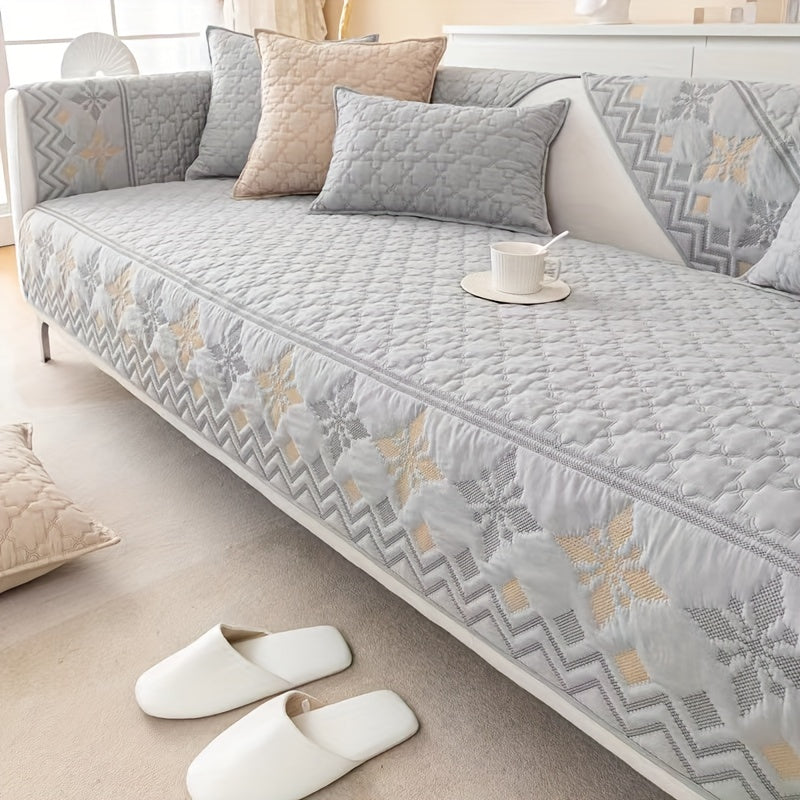 Jacquard Geometric Sofa Cover Non-Slip Washable Durable Furniture Protector