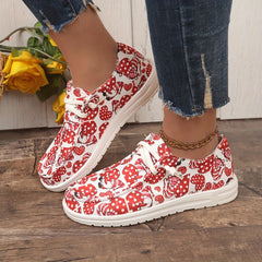 Women's Skate Shoes with Dwarf & Heart Pattern