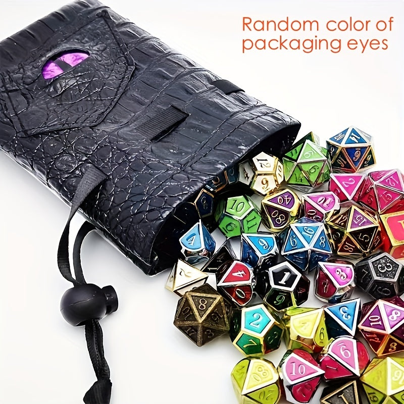 Set Games Dices With PU Leather Storage Bag - Fun Party Game Dices