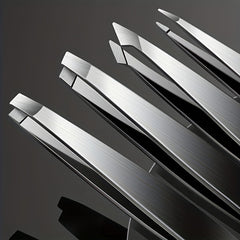 4pcs Stainless Steel Tweezers Precision Eyebrow Remover