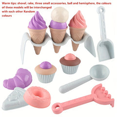 20pcs Kids Beach Sand Print Toys with Storage Backpack