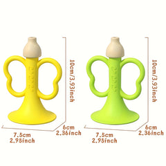 Soft Teething Horn for Babies Colorful Sound Sensory Toy 0-6 Month Olds
