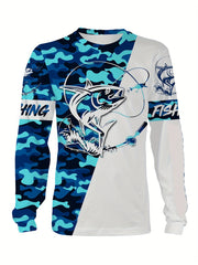 Men's Quick Dry Sun Protection Long Sleeve Outdoor Fishing Tops