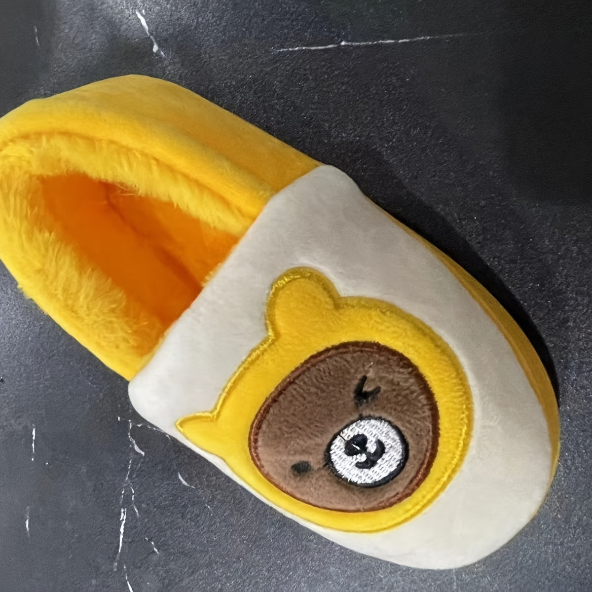 Girls Cartoon Slip On Fleece House Shoes Non Slip Soft Bottom Indoor Winter