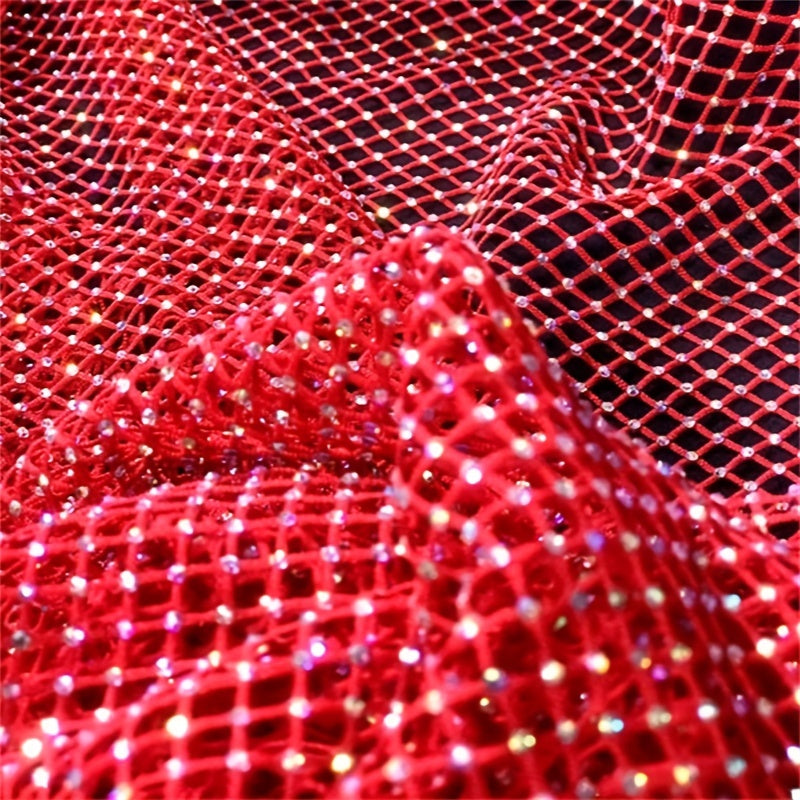 1pc Shine Stretch Fabric DIY Clothes AB Drill Cloth