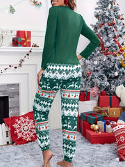 Christmas Pattern Print Lounge Set Women's Loungewear & Sleepwear