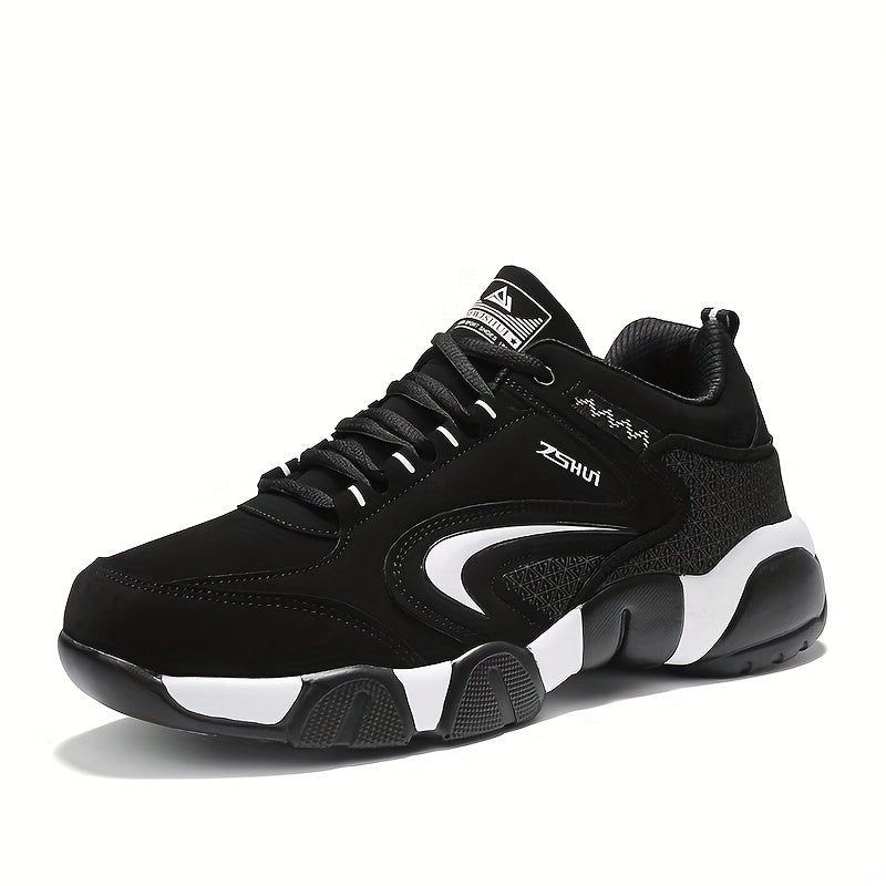 Men's Lace up Chunky Sneakers Comfortable Winter Shoes