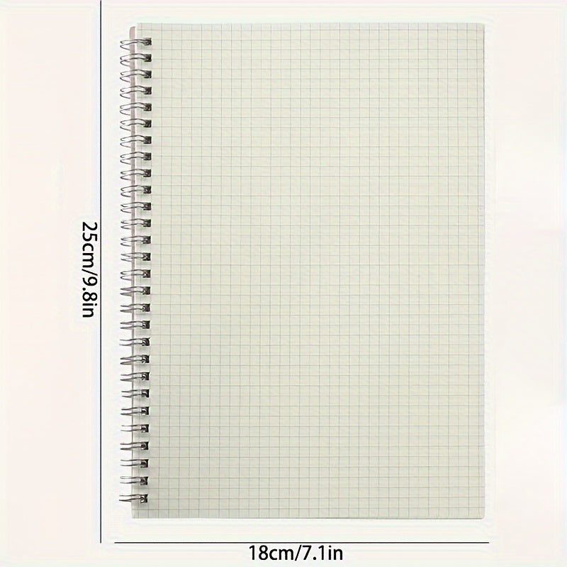 A5 B5 Spiral Graph Paper Notebooks, 160 Pages, Dotted Ruling