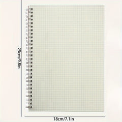 A5 B5 Spiral Graph Paper Notebooks, 160 Pages, Dotted Ruling