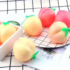 1pc Random Peach Squishy Simulation Fruit Soft Gift Fun Peach Toys Dough Sq...