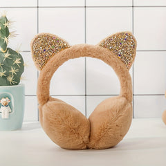 Cat Ears Plush Winter Earmuffs Outdoor Ear Warmer