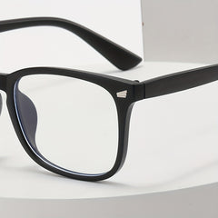 Square Frame Clear Lens Glasses Minimalist Metal Decor Eyewear Mod
