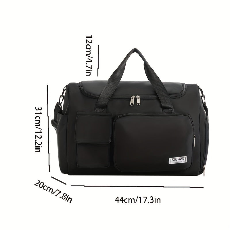 Large Capacity Carry on Tote With Shoe Compartment Waterproof Luggage Bag