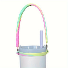 Water Bottle Carrier Strap Colorful Water Cup Handle For 10-40oz Water Cup