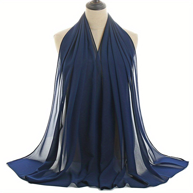Chiffon Lightweight Turban Bandana Long Sunscreen Wrap