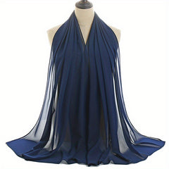 Chiffon Lightweight Turban Bandana Long Sunscreen Wrap