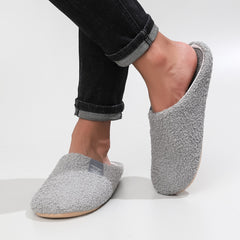 Cozy Fuzzy Lined Indoor Slippers for Men & Women