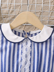 Girls Preppy Plaid Sleeveless Peplum Tops for Summer