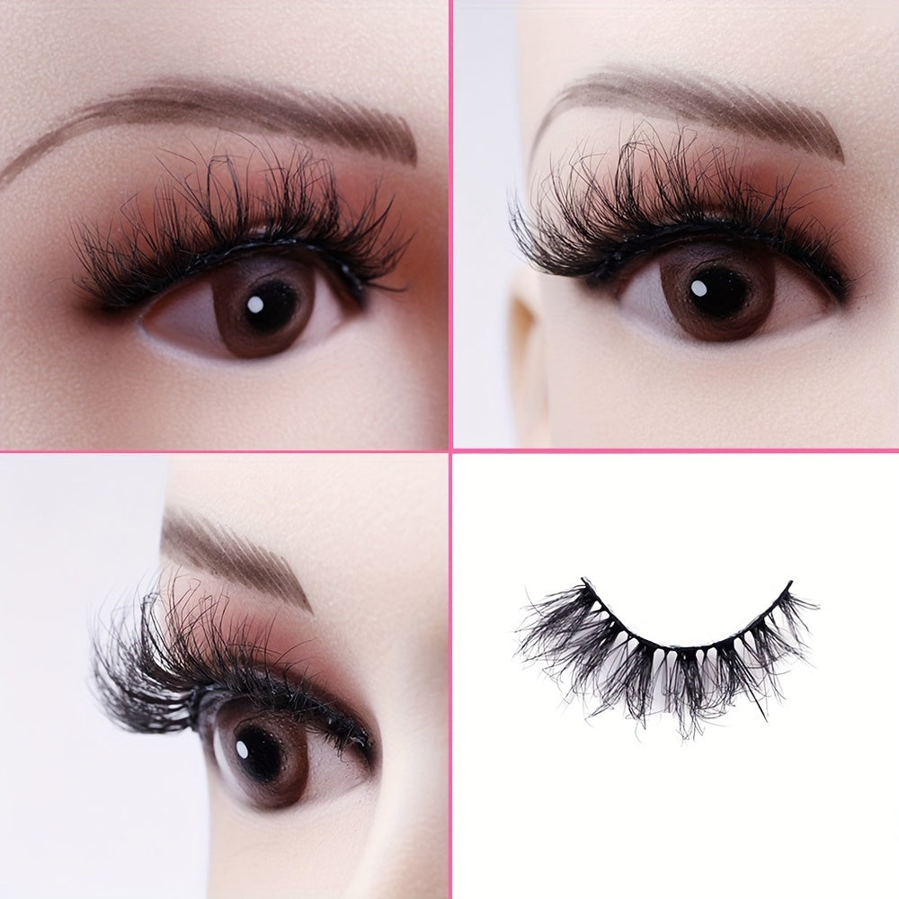 Mink Fluffy False Eyelashes Pack 5 Pairs Mega Volume Extensions