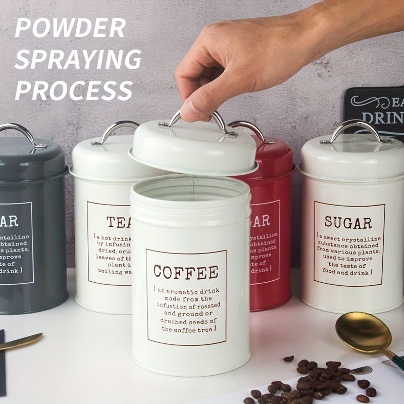 3pcs Coffee Storage Set Sealed Jars Food Container