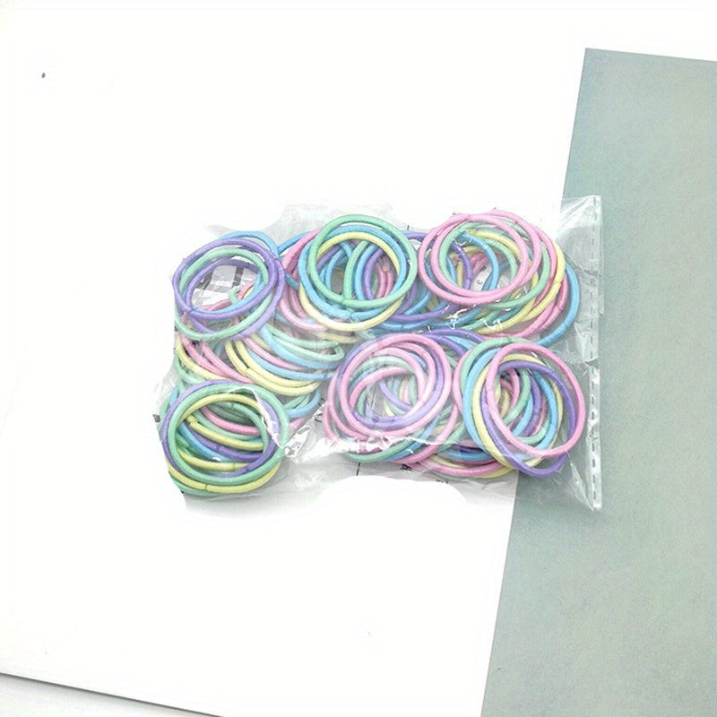 Kids Leather Band Hair Rope Set, 100pcs