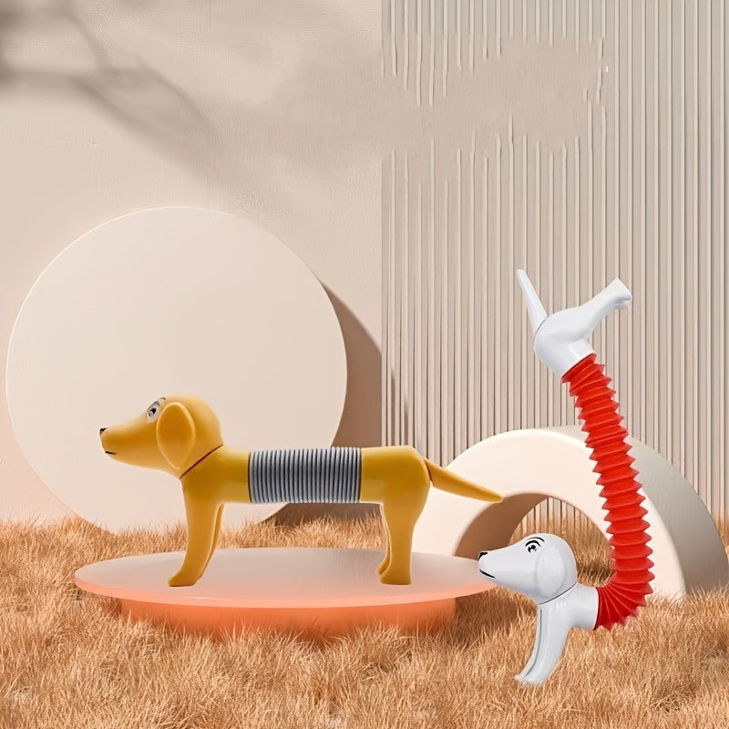 4 Pcs Spring Dog Sensory Toy Stress Relieve Fidget Squeeze Toys for Adult Kids