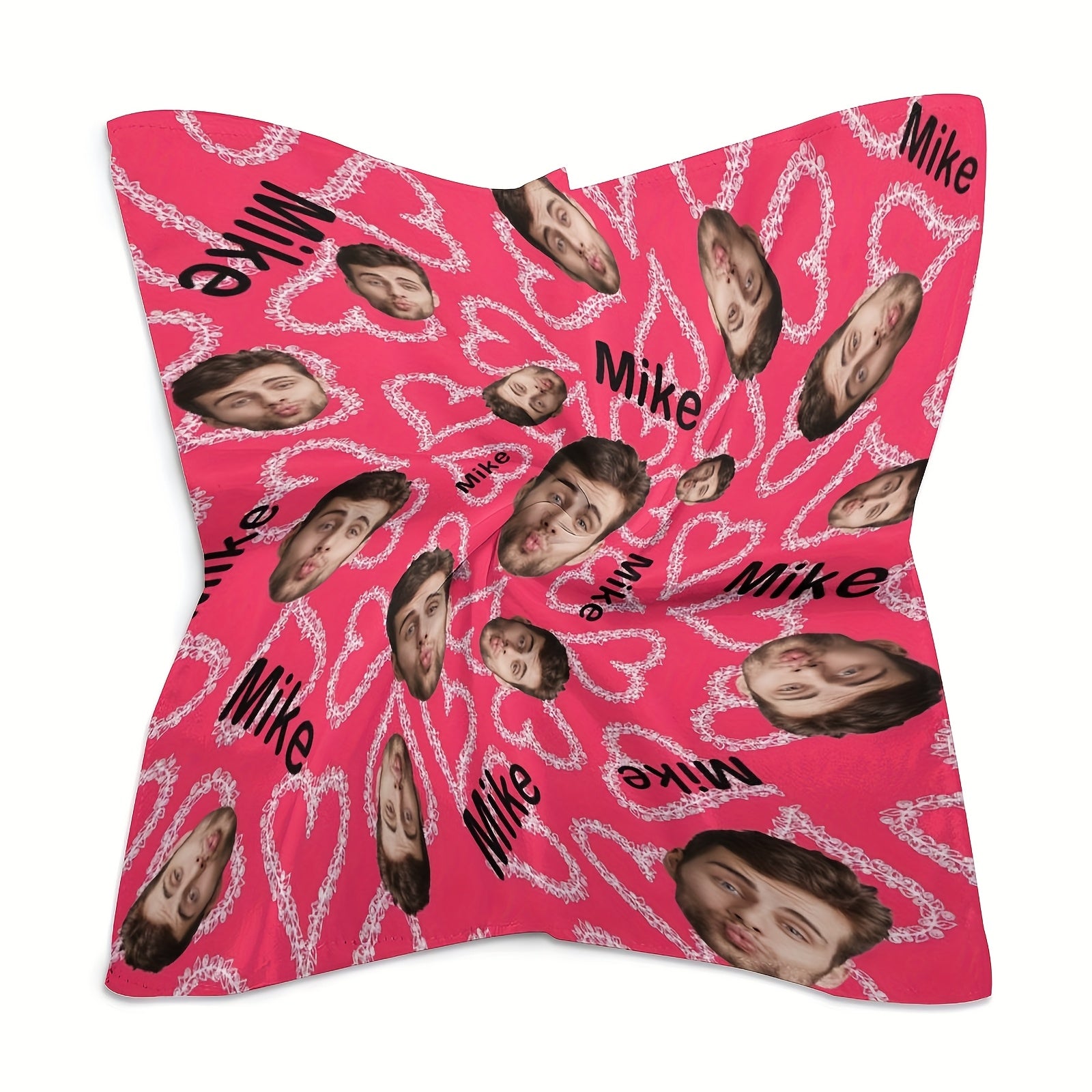 Personalized Custom Photo Square Scarf Bandanas Soft Scarf