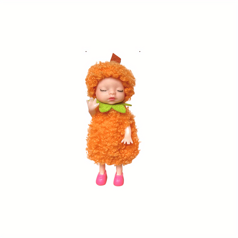 Halloween Pumpkin Elf Ornament Sleeping Pumpkin Elf Mini Doll