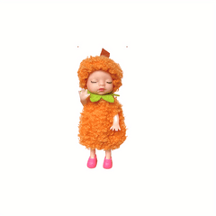Halloween Pumpkin Elf Ornament Sleeping Pumpkin Elf Mini Doll