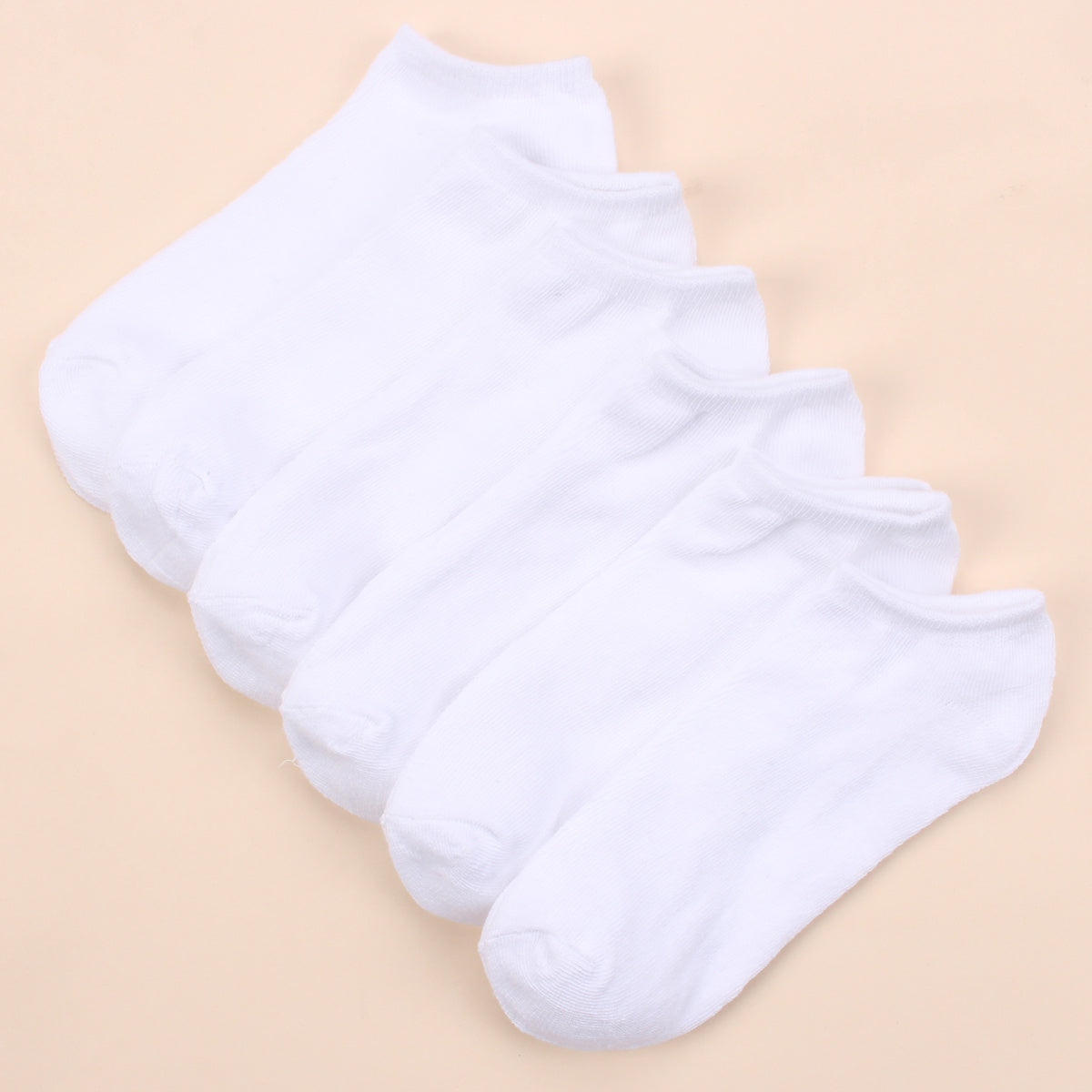 6-Pack Women's Striped Cotton Ankle Socks