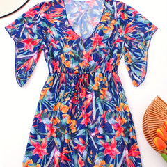 Floral Print Sheer Cove Up High Stretch Sexy Cover Up