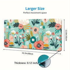 Large Gaming Mouse Pad 35.4in X 15.7in - Flowers Design