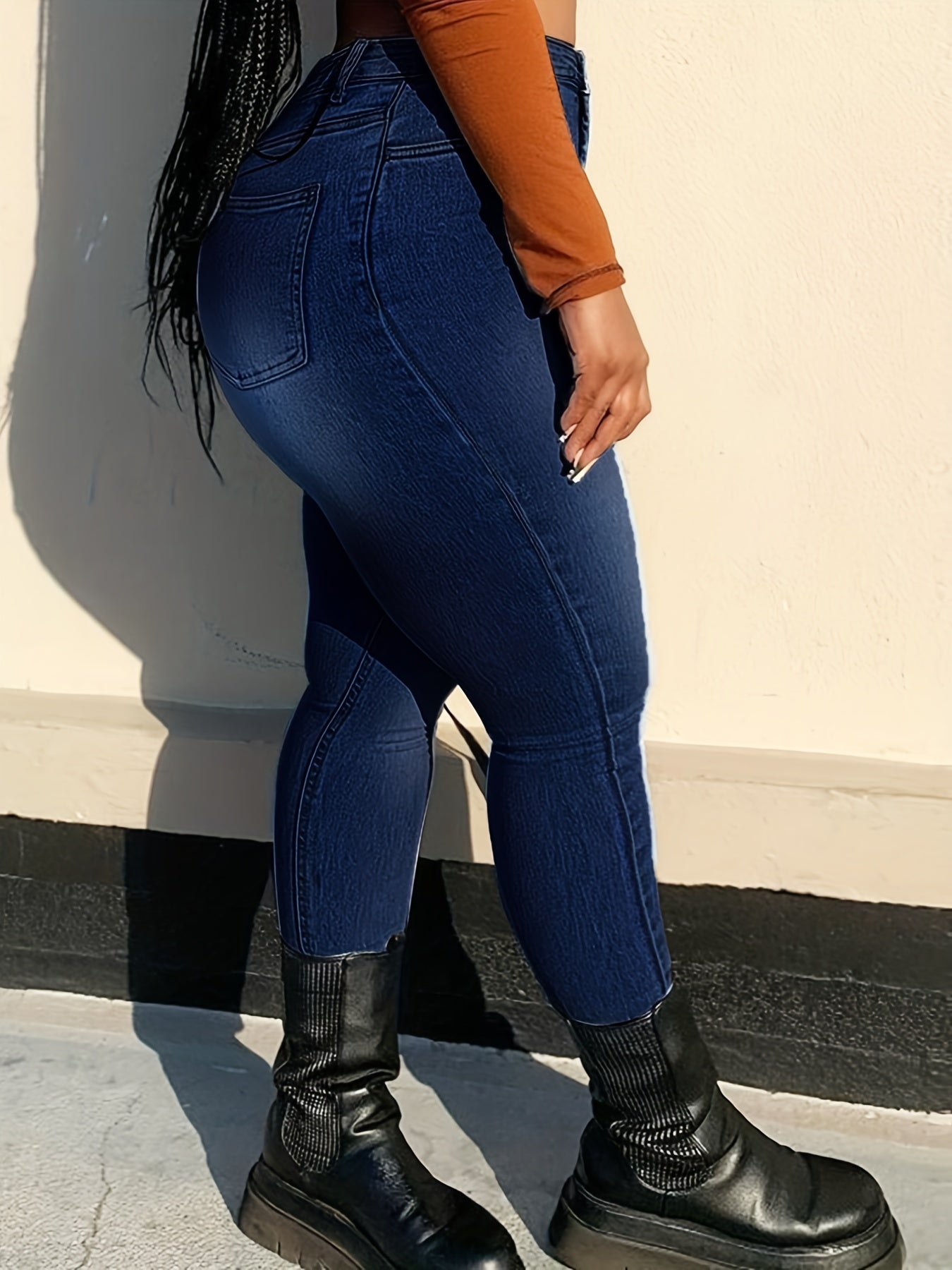 Washed Button Fly Skinny Jeans
