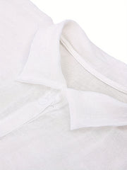 Boho Cover Up Sheer Button Up Batwing Sleeve Beach Cover Up