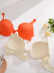 2 Pack Women's Plus Solid Molded Cup Padded Everyday Bra Set