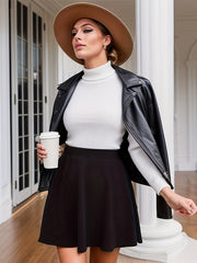 Textured High Waist Mini Skirt Women's Clothing