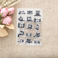 Cat Expression DIY Cartoon Transparent Stamp